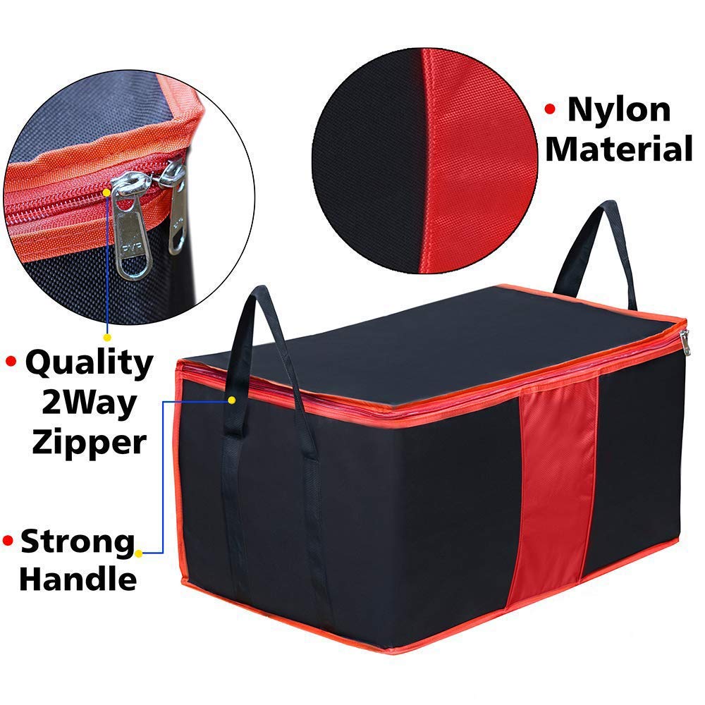 Storite 3 Pack Multi-Purpose Moisture Proof Heavy Duty 1680 Denier Nylon 110 L Super-Size Large Toys/Stationery Paper/Blankets/C